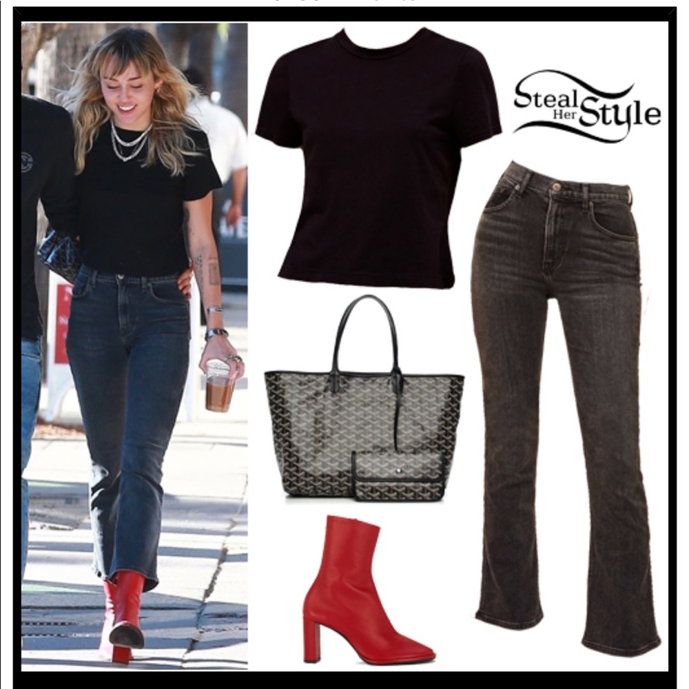 Reformation | Jesse High Crop Boot Jeans Black 26 - Picture 5 of 7